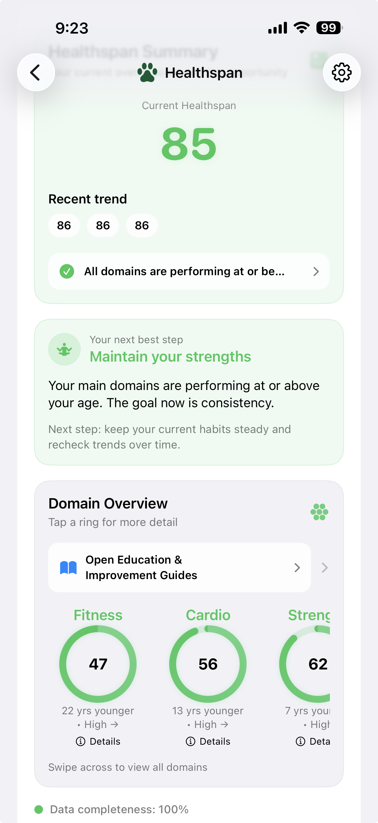 Healthspan summary
